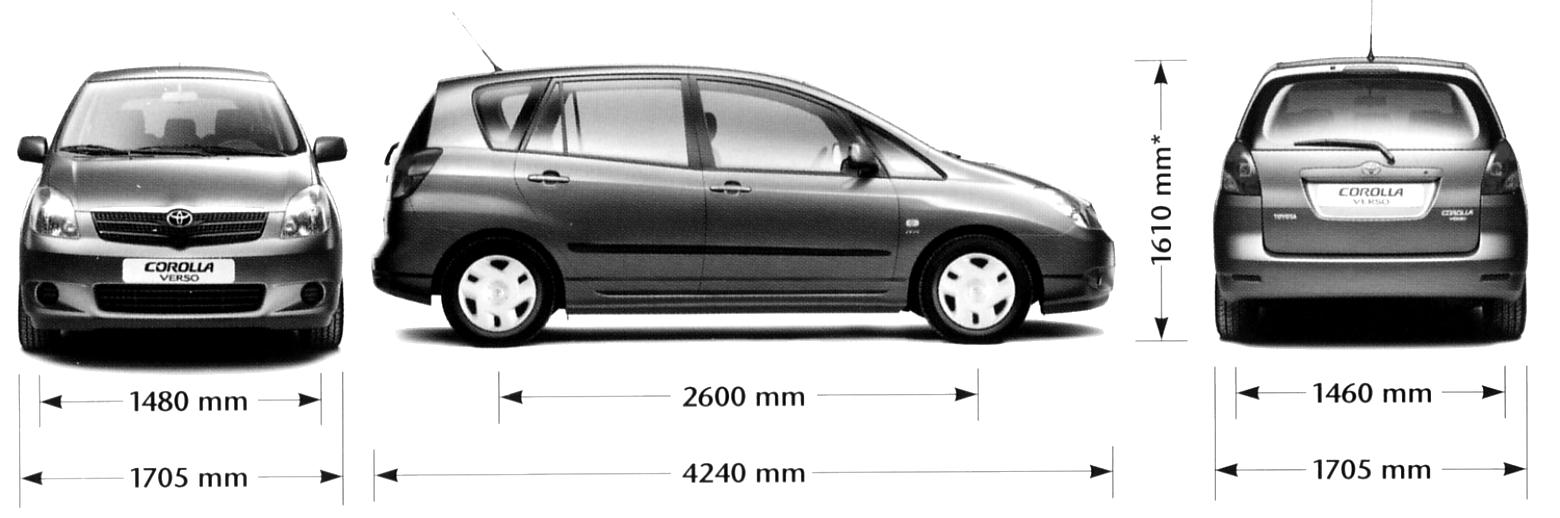 Toyota Corolla Verso Interior Dimensions Best Auto Cars